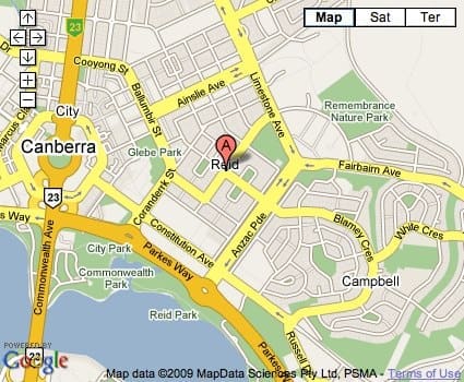 reid Location Map for Reid