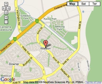watson Location Map for Watson