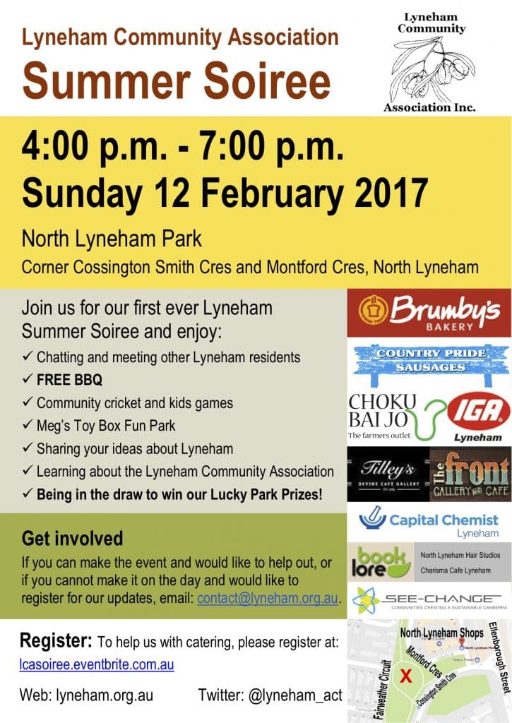 Lyneham Summer Soiree, 12 February