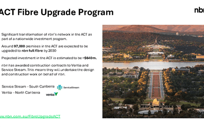Full fibre upgrades to the ACT NBN network
